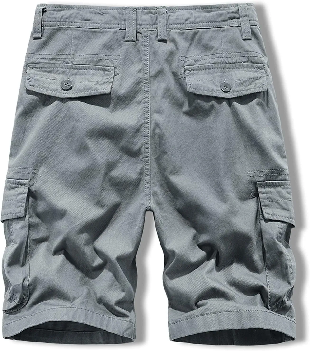 6 Inch Inseam Shorts Men 2023 Casual Cotton Buckle Zipper Multi Pockets Cargo Shorts Classic Fit Tooling Shorts