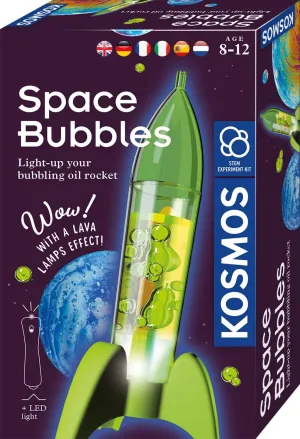 616786 Space Bubbles Mini Rocket Lava Lamp Experiment Set for Children with Multilingual Instructions (DE, EN, FR, IT, ES, NL), 21 x 13 x 5.5 cm