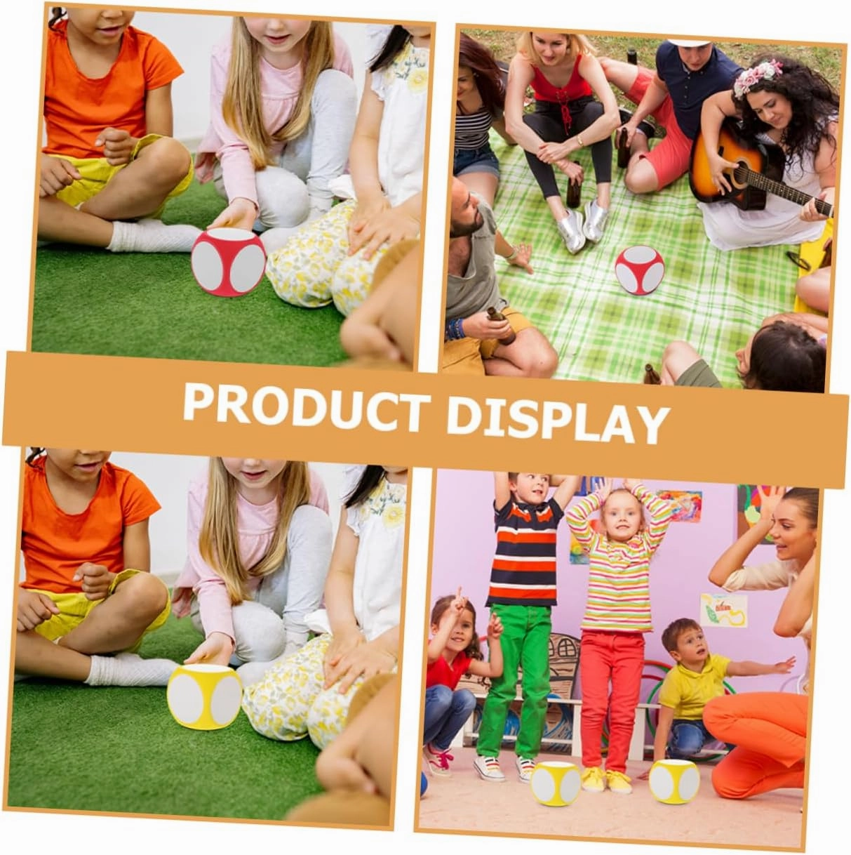 6pcs Large Blank Dice Dry Erase Game Props for Parties Teaching and Fun Vibrant Lightweight Dice for Creative Board Games and Classroom Activities