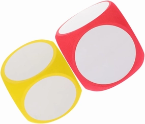 6pcs Large Blank Dice Dry Erase Game Props for Parties Teaching and Fun Vibrant Lightweight Dice for Creative Board Games and Classroom Activities