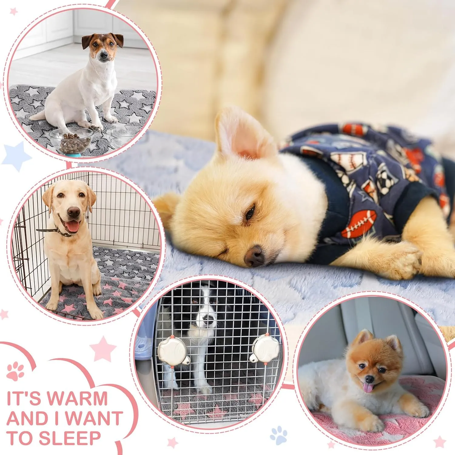 8 Pcs Guinea Pig Bedding Cage Liners Bulk Blankets Small Animal Flannel Throw Bedding Waterproof Absorbent Reusable Pet Pee Sleep Mat Pad Cover for Hamster Ferret(Big Star,16 x 24 Inch)