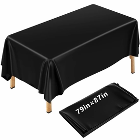 87 x 79 Inch Massage Table Sheet Reusable Wax Mat Pad Waterproof PVC Waxing Mat for Esthetician Bed Oilproof Wax Bed Cover for Spa Beauty Tattoo Grafting Eyelash (Black)