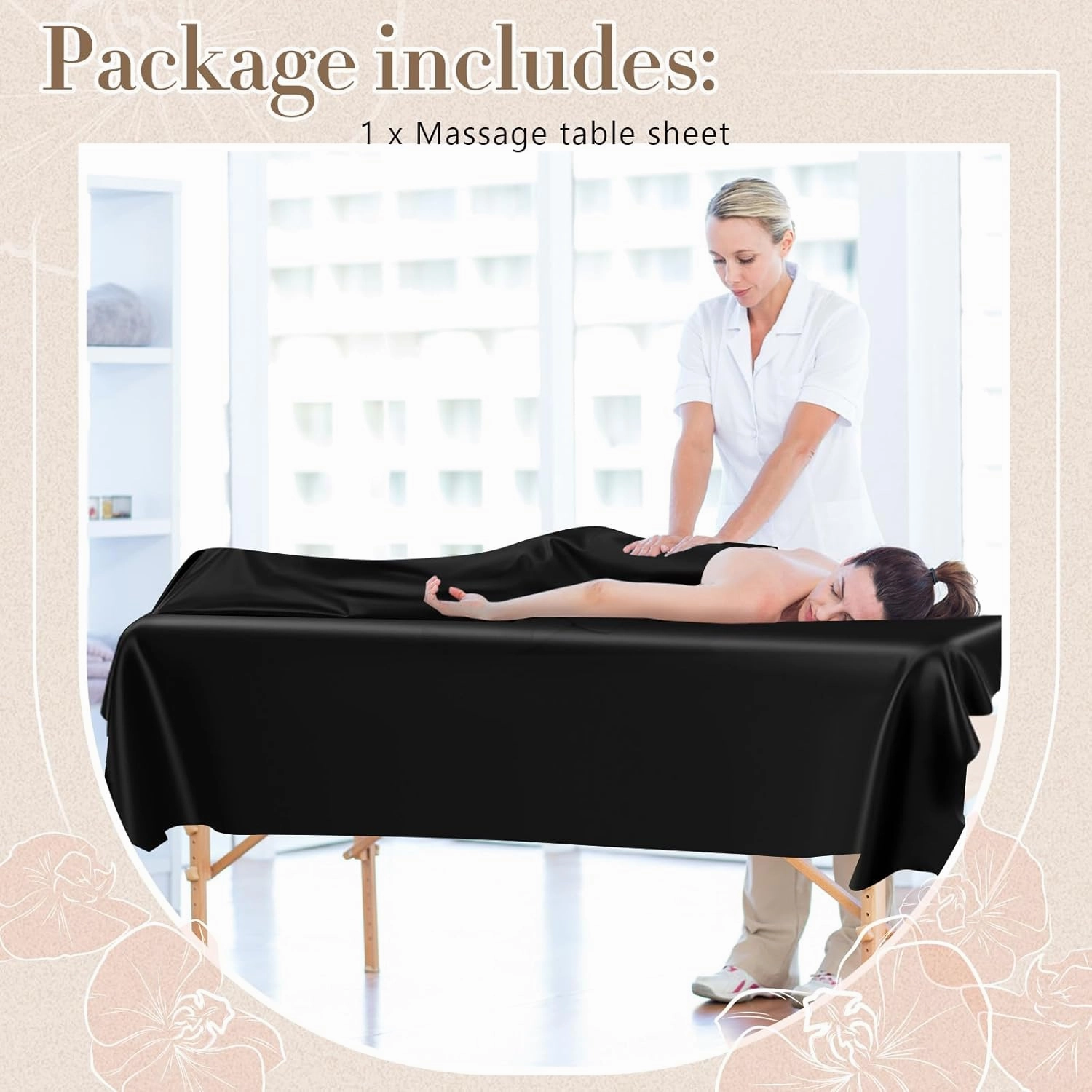 87 x 79 Inch Massage Table Sheet Reusable Wax Mat Pad Waterproof PVC Waxing Mat for Esthetician Bed Oilproof Wax Bed Cover for Spa Beauty Tattoo Grafting Eyelash (Black)