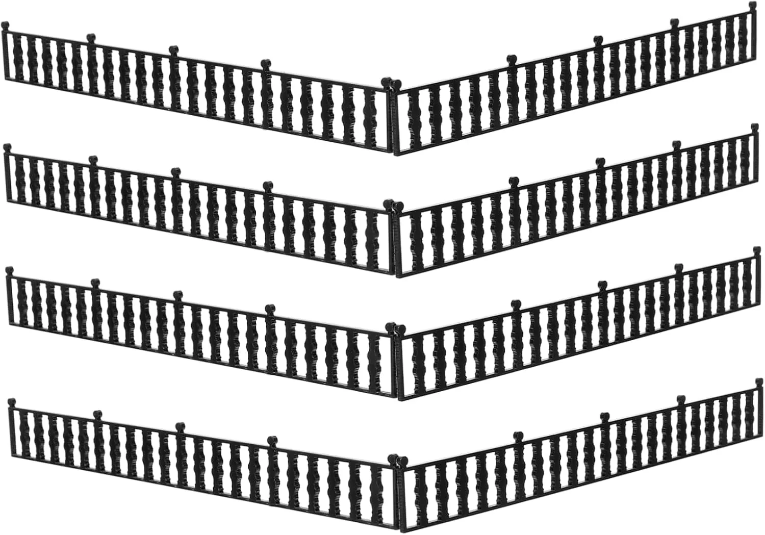 8Pcs Mini Fences for DIY Micro Landscapes Material Realistic Decorations for Garden Models and Dollhouses Smooth Surface for Use
