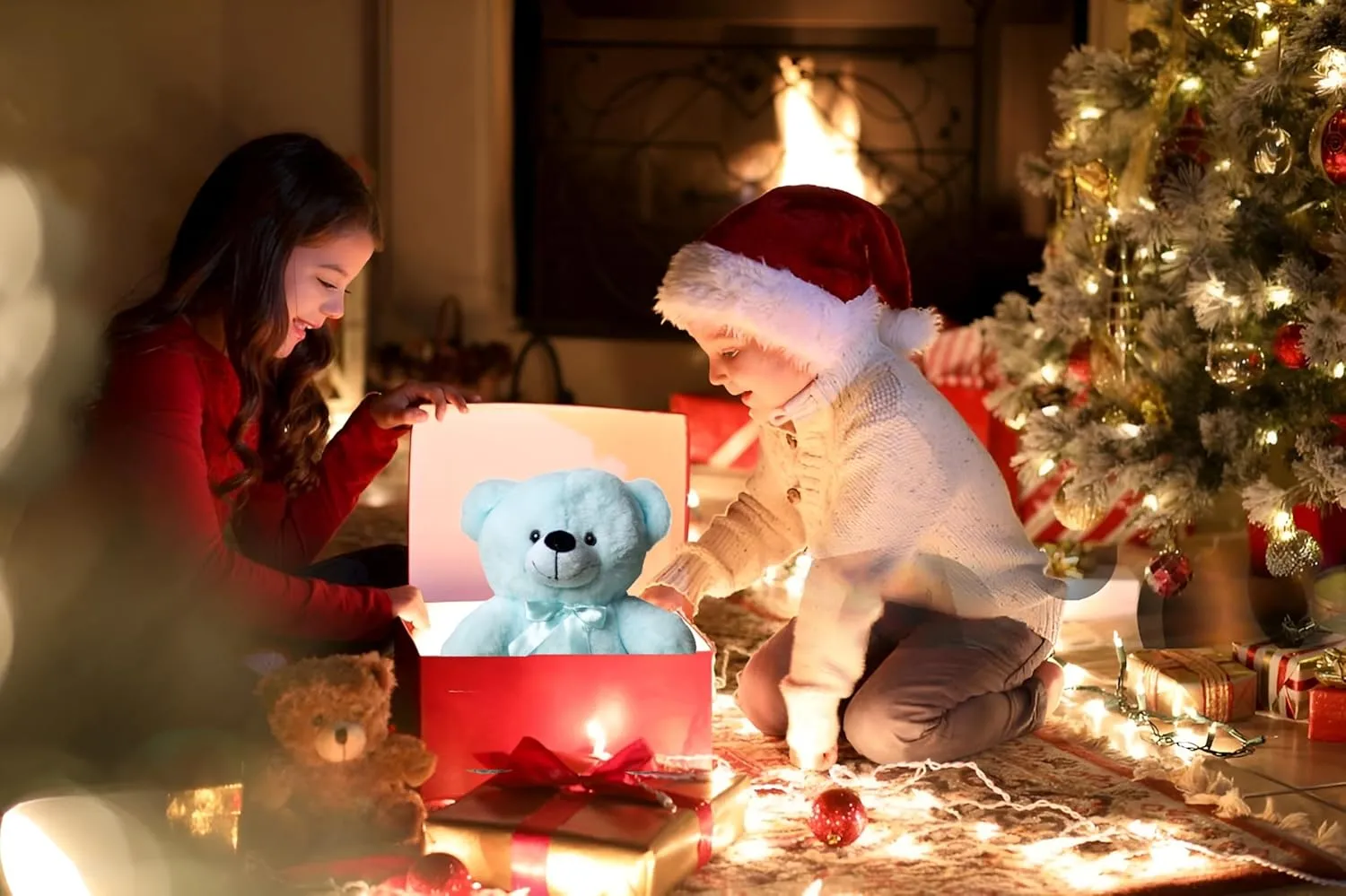 9-Inch Baby Blue Teddy Bear Stuffed Animal Soft Plush Cuddly Toy for Kids for Birthday Baby Shower Valentine’s Day Christmas Hugging Bear for Boys Room Nursery & Collectors