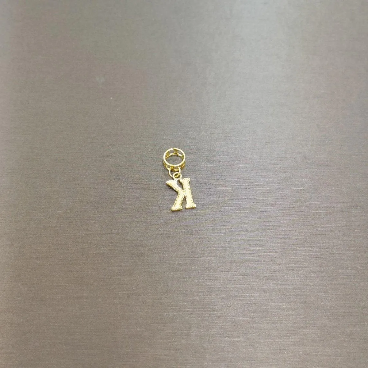 916/22K Gold alphabet K Charm by Best Gold Shop