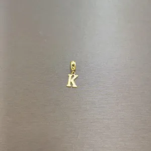 916/22K Gold alphabet K Charm by Best Gold Shop