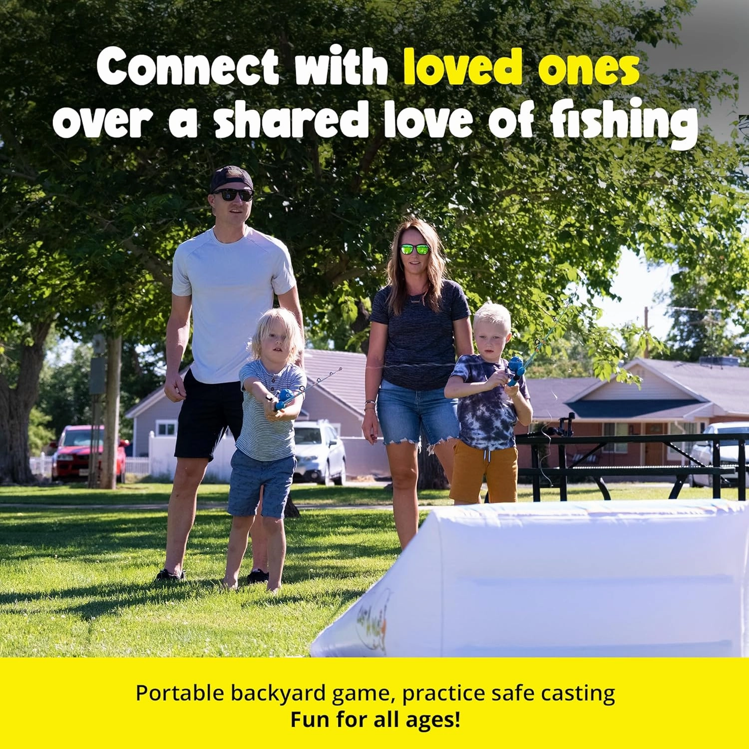 | TruCast Inflatable Outdoor Fishing Game | Practice or Learn to cast in Your Backyard (Game ONLY)