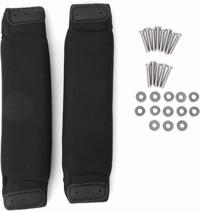 A Pair of Black Kiteboard Foot Straps for Kitesurfing, Surfboard Replacement Straps Durabledd and Adjustable Footwear for Kiteboarding, Surfing, and Water Sports Enthusiasts