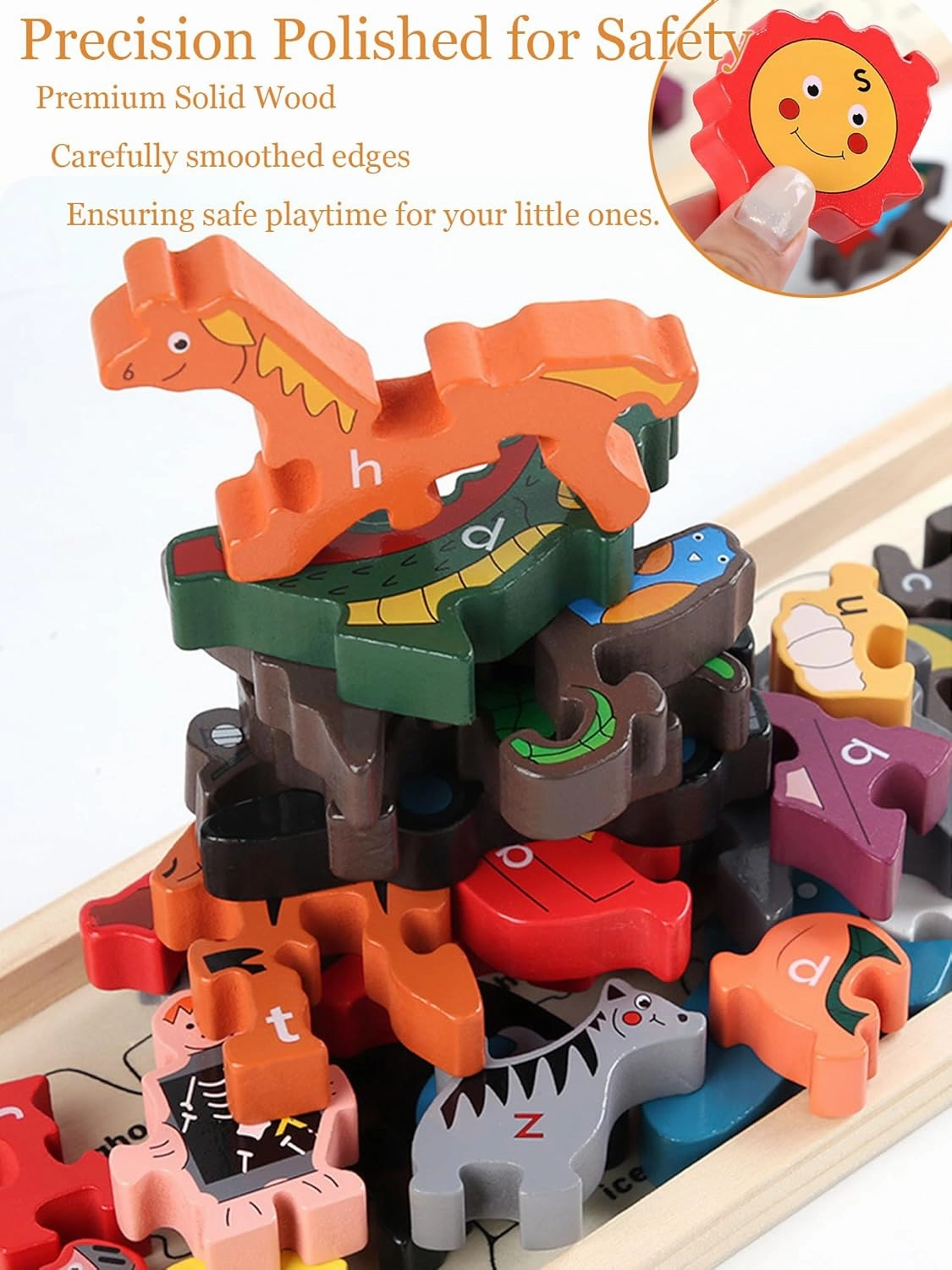 A to Z Puzzle & Playset, Make Learning Fun & Help Spark Your Child's Imagination, Educational Alphabet Puzzle (for Kids 3 & Up), Games for Kids Party Travel Birthday