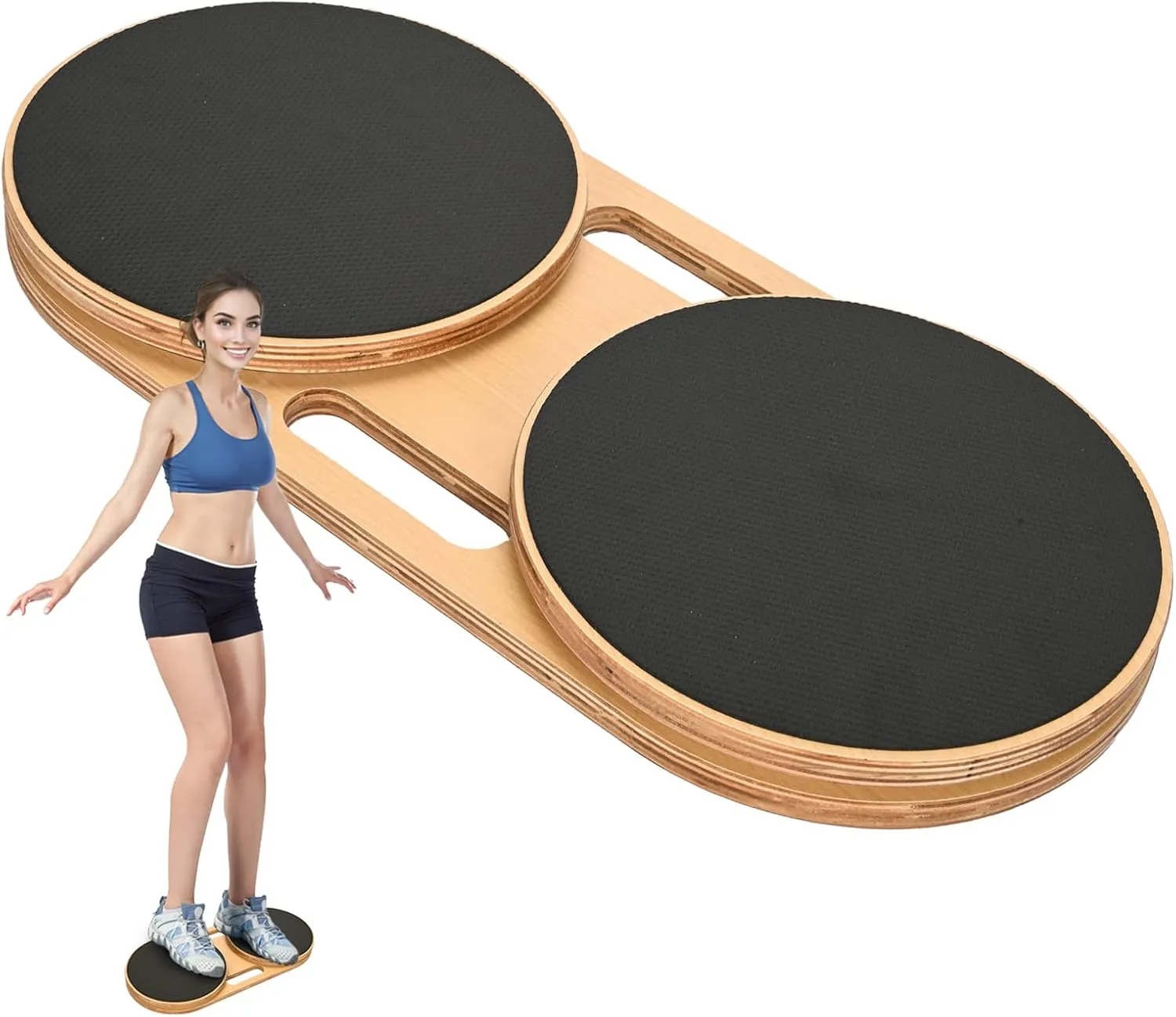 Ab Twister Board for Core Workout & Belly Fat Burn - Heavy Duty Non-Slip ABS Plastic Twisting Disc with 360° Rotation - Home Gym Fitness Equipment for Men & Women, Weight Capacity 360lbs