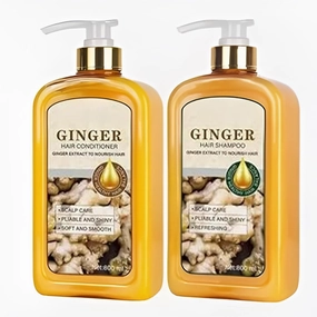 ABBASI & CO Anti-Hair Loss Shampoo & Conditioner Set - Ginger Plant Extract Instant Hair Growth Shampoo - Anti-Dandruff Care Formula - Oil Control & Hair Loss Treatments For women & Men - 2x 800 ML
