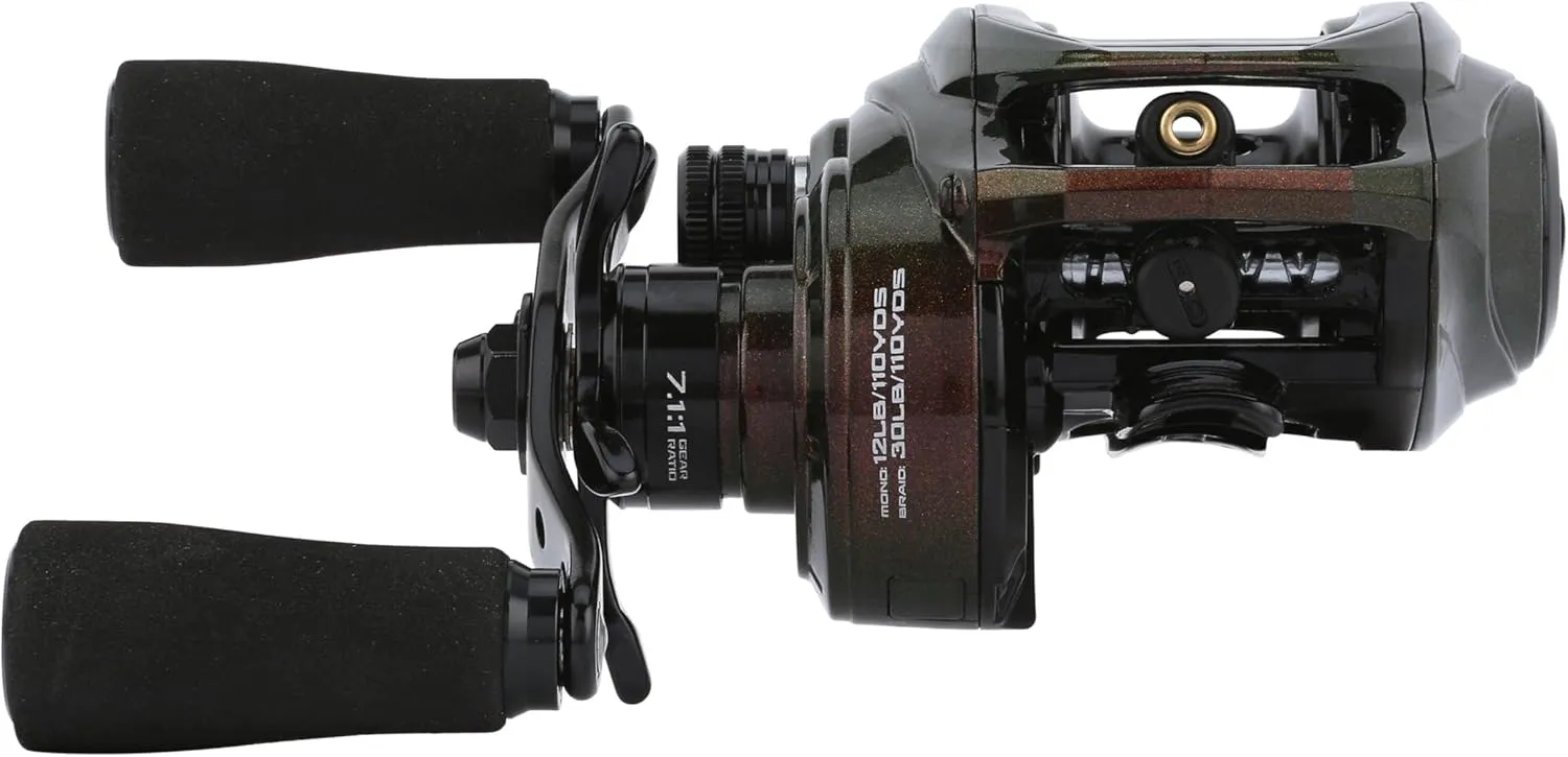 Abu Garcia IKE Signature Low Profile Baitcast Fishing Reel, Reliable Freshwater Reel, Durable & Lightweight Graphite Construction, Infini Brake System