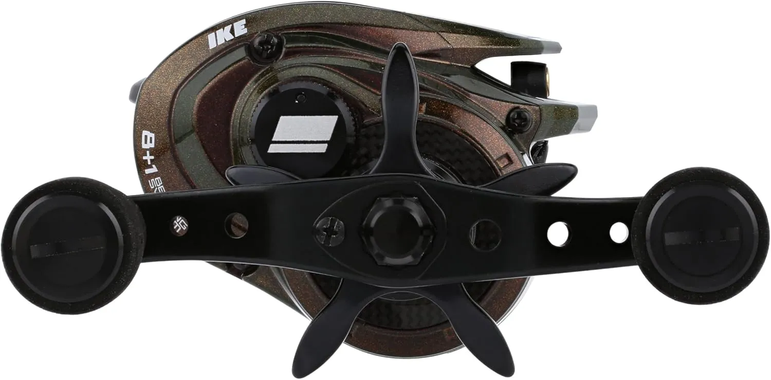 Abu Garcia IKE Signature Low Profile Baitcast Fishing Reel, Reliable Freshwater Reel, Durable & Lightweight Graphite Construction, Infini Brake System