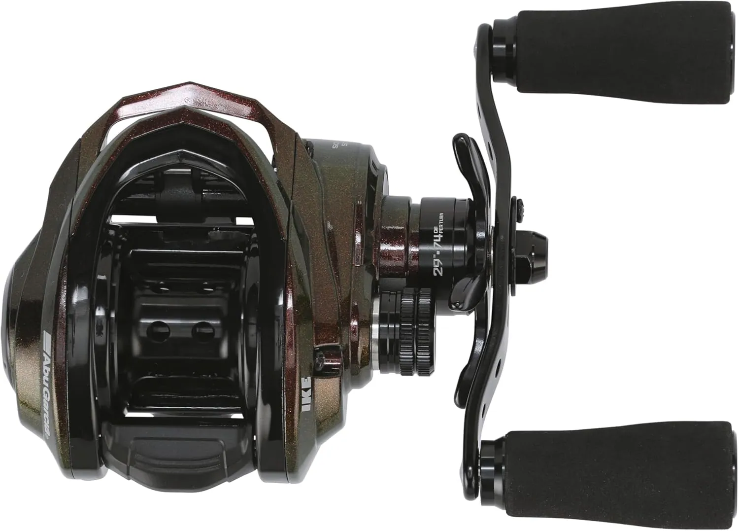 Abu Garcia IKE Signature Low Profile Baitcast Fishing Reel, Reliable Freshwater Reel, Durable & Lightweight Graphite Construction, Infini Brake System