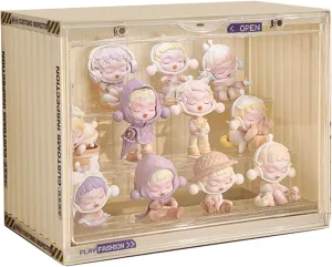 Acrylic Display Case Stand for Figures Unique Design 3 Tier Display Box for Collectibles Stackable Dustproof Clear Display Stand for Pop Mart Action Figures