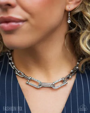 Adorably Amped Up - White Necklace - Paparazzi