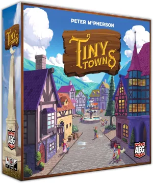 AEG Tiny Towns | Award-Winning Abstract Strategy Board Game | Plan and Construct a Thriving Town | Puzzly City Building | 1-6 Players | Ages 14 