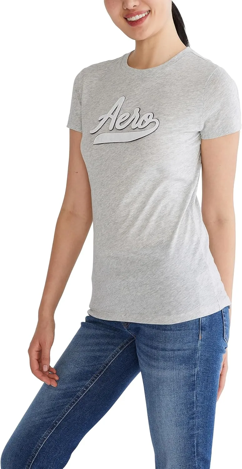 AEROPOSTALE Women's Script Short Sleeve Graphic Tee