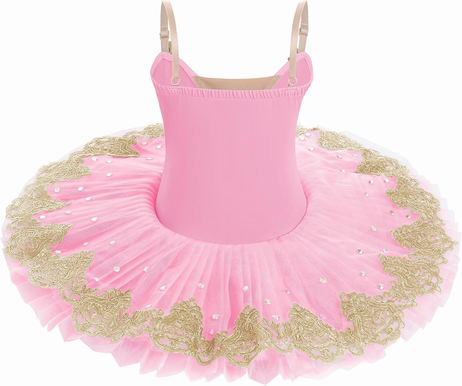 AFAVOM Swan Lake Ballerina Costume for Girls Camisole Skirted Leotard Sequin Ballet Dance Platter Tutu Dress for Performance