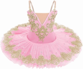 AFAVOM Swan Lake Ballerina Costume for Girls Camisole Skirted Leotard Sequin Ballet Dance Platter Tutu Dress for Performance