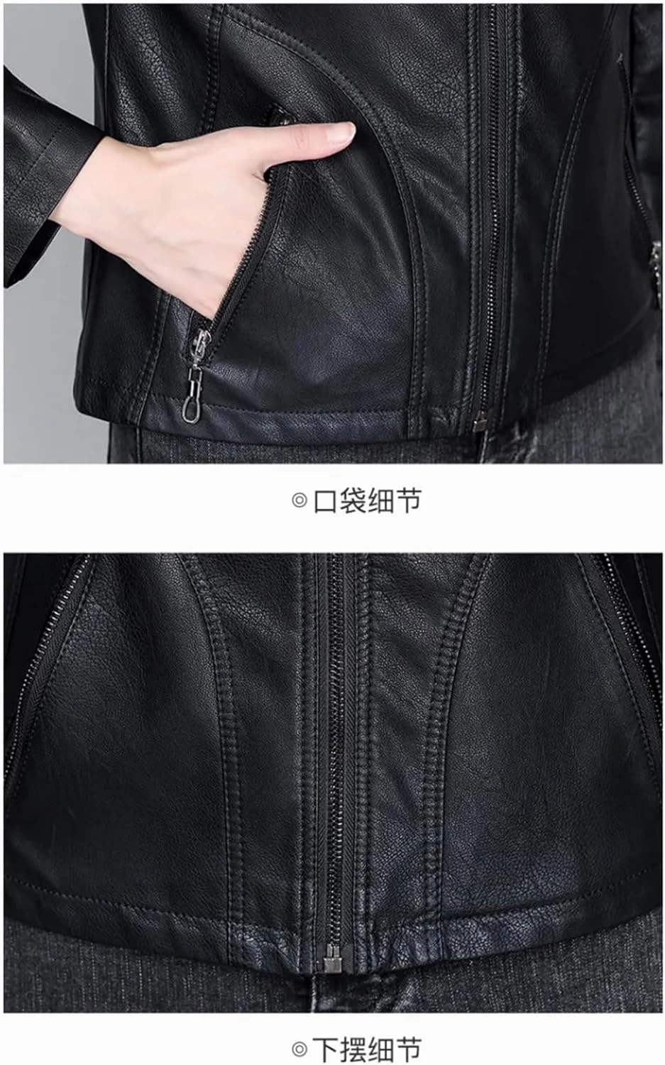 Alloaone Women Genuine Leather Jacket Real Leather Aviator Jacket Ladies Natural Sheepskin Coats