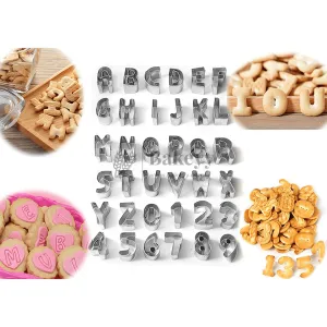 Alphabet and Number Cookies Cutter Set of 36