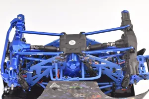 Aluminum 7075 Lower 4-Link Bar Set for Losi 1/18 Mini LMT 4X4 Brushed Monster Truck RTR-LOS01026 Upgrade Parts - Blue