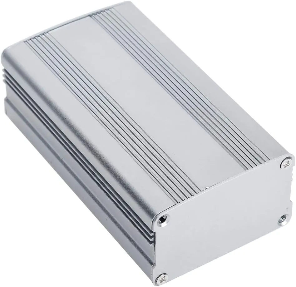 Aluminum Project Box Skirts Long Heating for Gray Electronic Products 38x63x110 Mm