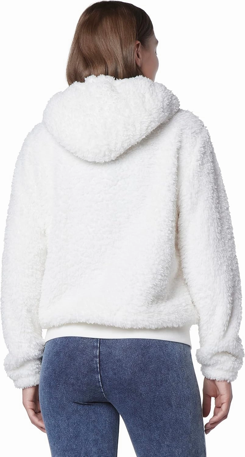 Andrew Marc Women's Teddy Fleece Full Zip Hooded Jacket