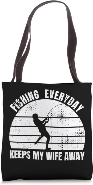 Angler Joke Fishing Guy Fishery Father's Day Tote Bag
