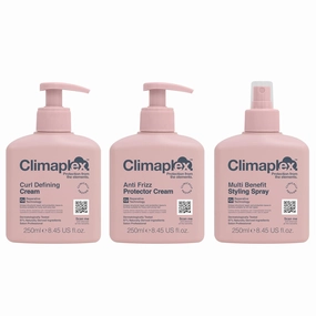 Anti Frizz Protector Cream, Multi Benefit Styling Spray, Curl Defining Cream Set - Shields from Heat, UV Damage - Silky Smooth Hair - 3 pcs