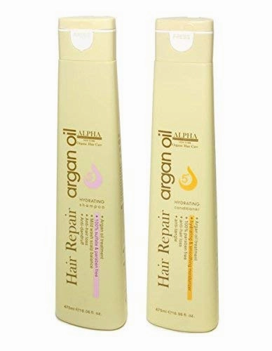 Argan Oil Original Hydrating Shampoo And Conditioner Hair Repair Set 2pc 475 ml./ 16.06 oz By Alpha New York