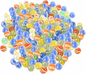 ARSUK Glass Marbles 16mm – 160 Pieces, Colorful Decorative & Game Marbles for Crafts, and Collectors – Ideal for Marble Games & Art Projects (160 Pcs Colour Marble)