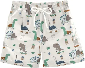 Aslsiy Boys' Swim Trunks Boys Beach Board Shorts Girls Girls Quick Dry Swimwear 2-12T