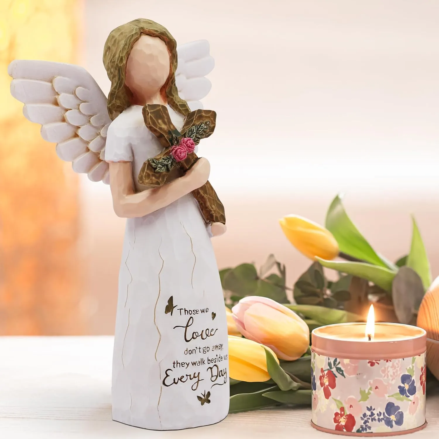 AUKEST Sympathy Gifts for Loss of Loved One - Bereavement Gifts, Sympathy Gift, Remembrance Gifts, Angel Statue, Memorial Gifts, Grief Gifts, Angel Figurines