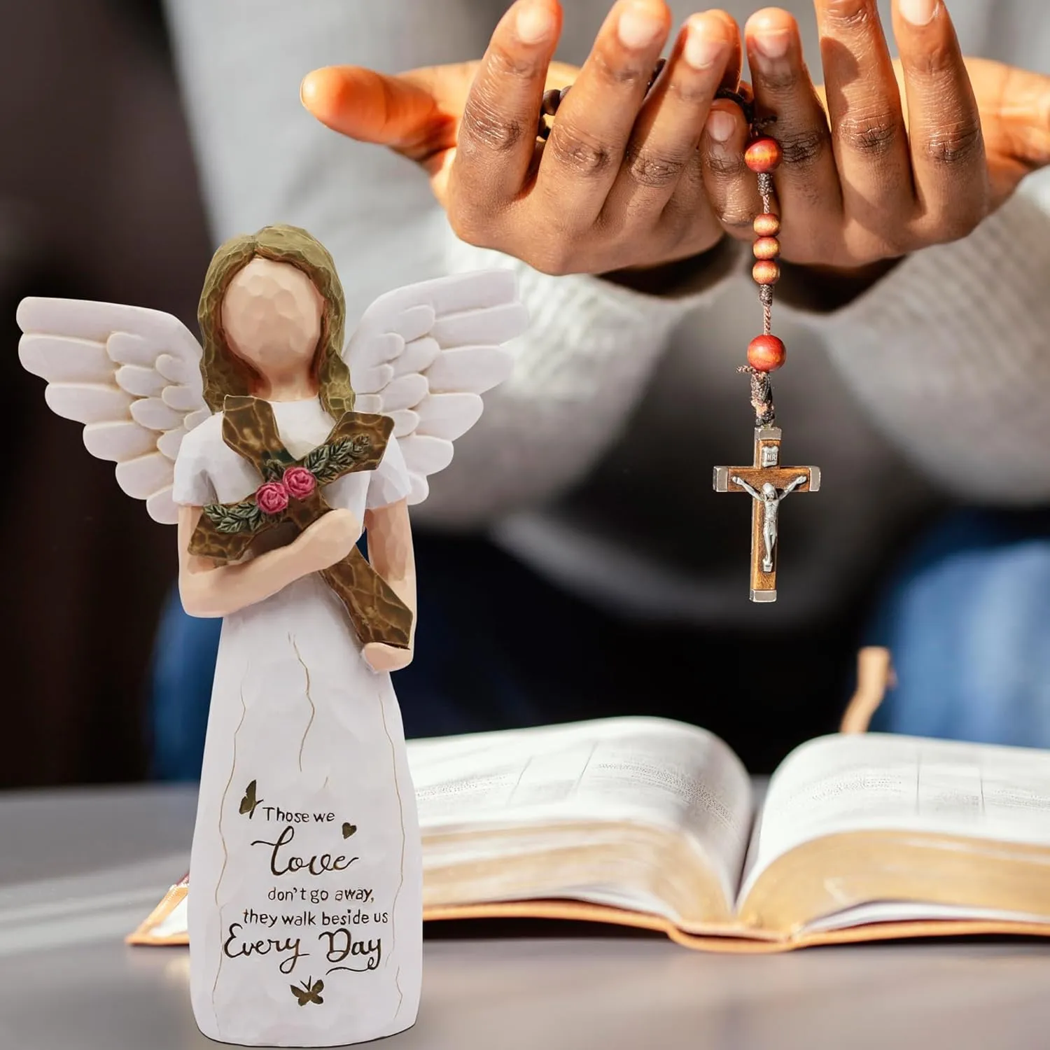 AUKEST Sympathy Gifts for Loss of Loved One - Bereavement Gifts, Sympathy Gift, Remembrance Gifts, Angel Statue, Memorial Gifts, Grief Gifts, Angel Figurines