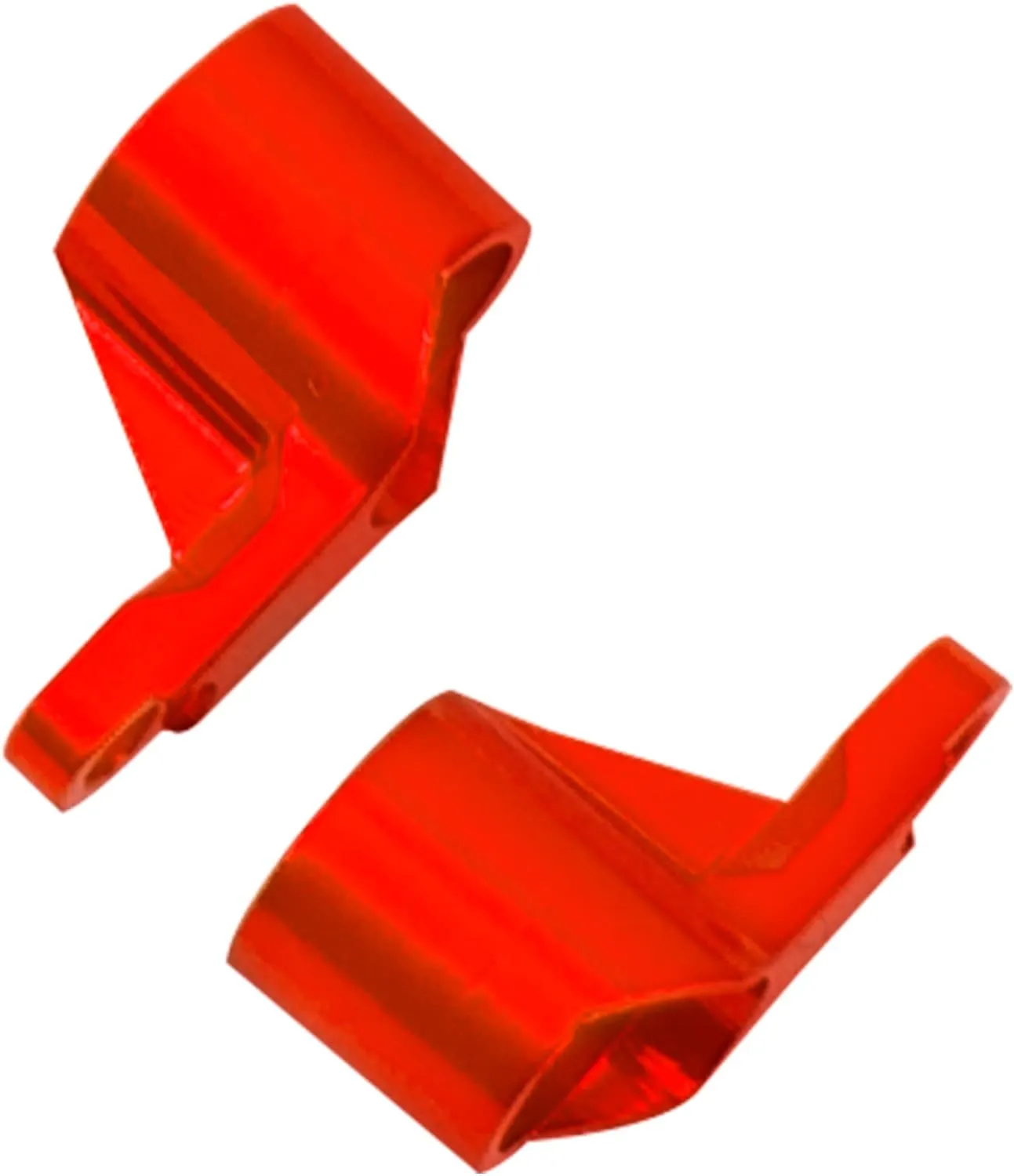 Auminum Alloy Steering Knuckle C-Hubs Bellcranks Set Compatible with Losi 1/18 Mini-T 2.0 2WD Stadium RC Truck Hop-Up Parts (Red)