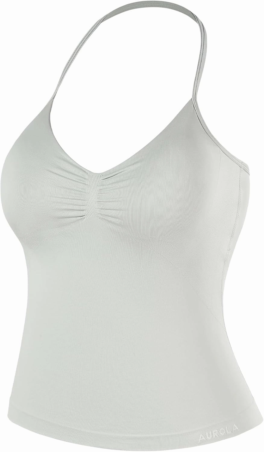 AUROLA Influence Longline Strappy Workout Halter Tops for Women,Removable Cups Padded Bras Impact Gym Yoga Sleeveless Top