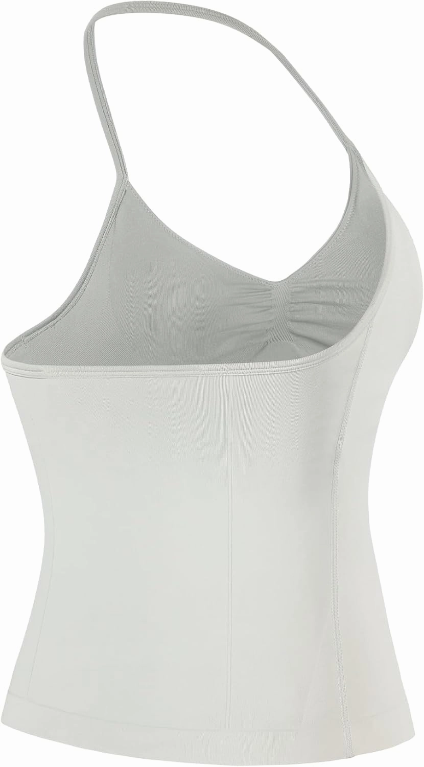 AUROLA Influence Longline Strappy Workout Halter Tops for Women,Removable Cups Padded Bras Impact Gym Yoga Sleeveless Top