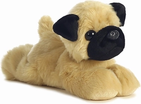 AURORA, 31369, Mini Flopsies Mr Pugster Pug, 8In, Soft Toy, Brown and Black