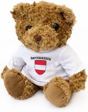 Austria Flag - Adorable Lovely Soft Brown Teddy Bear - Gift Present