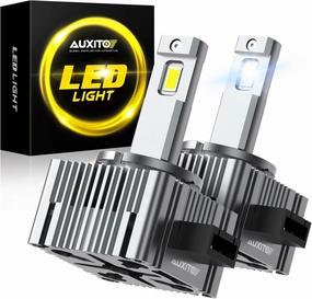AUXITO D3S Light Bulbs, 30000Lumens 35W 6000K White 900% Brightness, D3R Xenon HID Replacement Lights, Plug and Play Fog Light Bulbs, Pack of 2, D3S/D3R