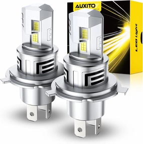 AUXITO H4 LED Bulb 9003 Bulbs, 900% Brighter Ultra-Bright, Plug N Play, Long Lifespan, No Flicker, 99% Compatibility, 2PCS