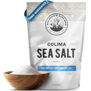 AVA JANE'S KITCHEN - Colima Coarse Sea Salt - 100% Unrefined, Natural, and Hand-Harvested - Protects Heart - Shapes Figure - Boosts Mood, 227 Servings