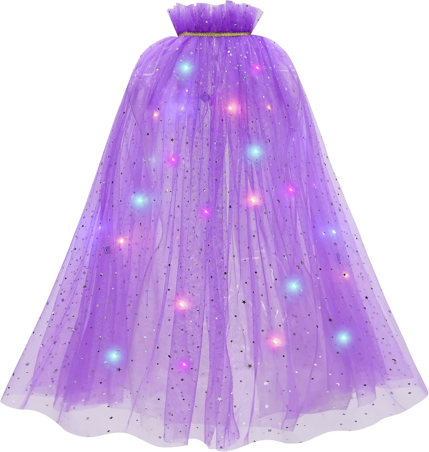 Avady Light Up Princess Cape Set Toys Princess Dress Up Clothes for Little Girls Halloween Christmas Birthday Gift