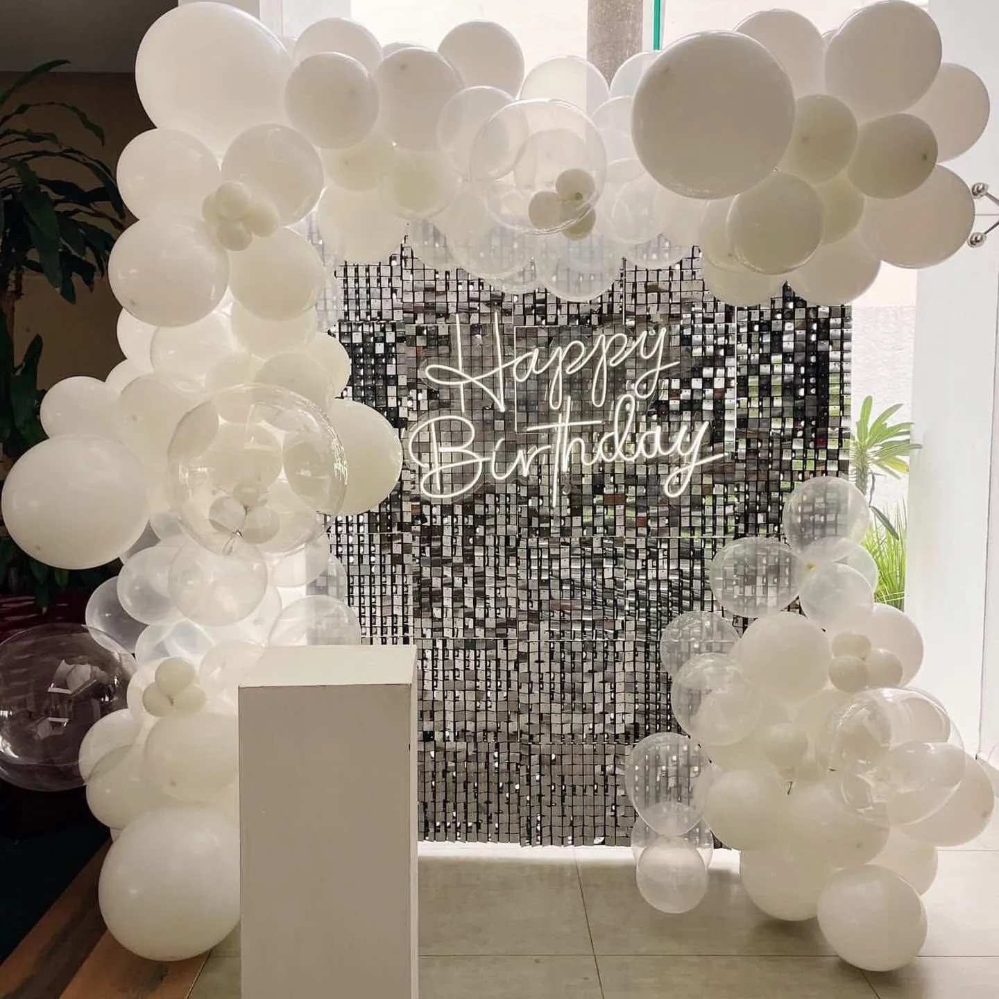 Avezano Silver Shimmer Wall Backdrop 24PCS Sequin Backdrop Shimmer Wall Panels for Birthday Wedding Bachelorette Anniversary Party Photo Decorations