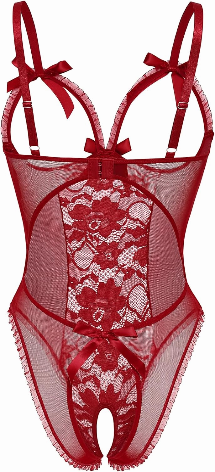 Avidlove Sexy Lingerie for Women One Piece Lace Babydoll Sleepwear Bodysuit