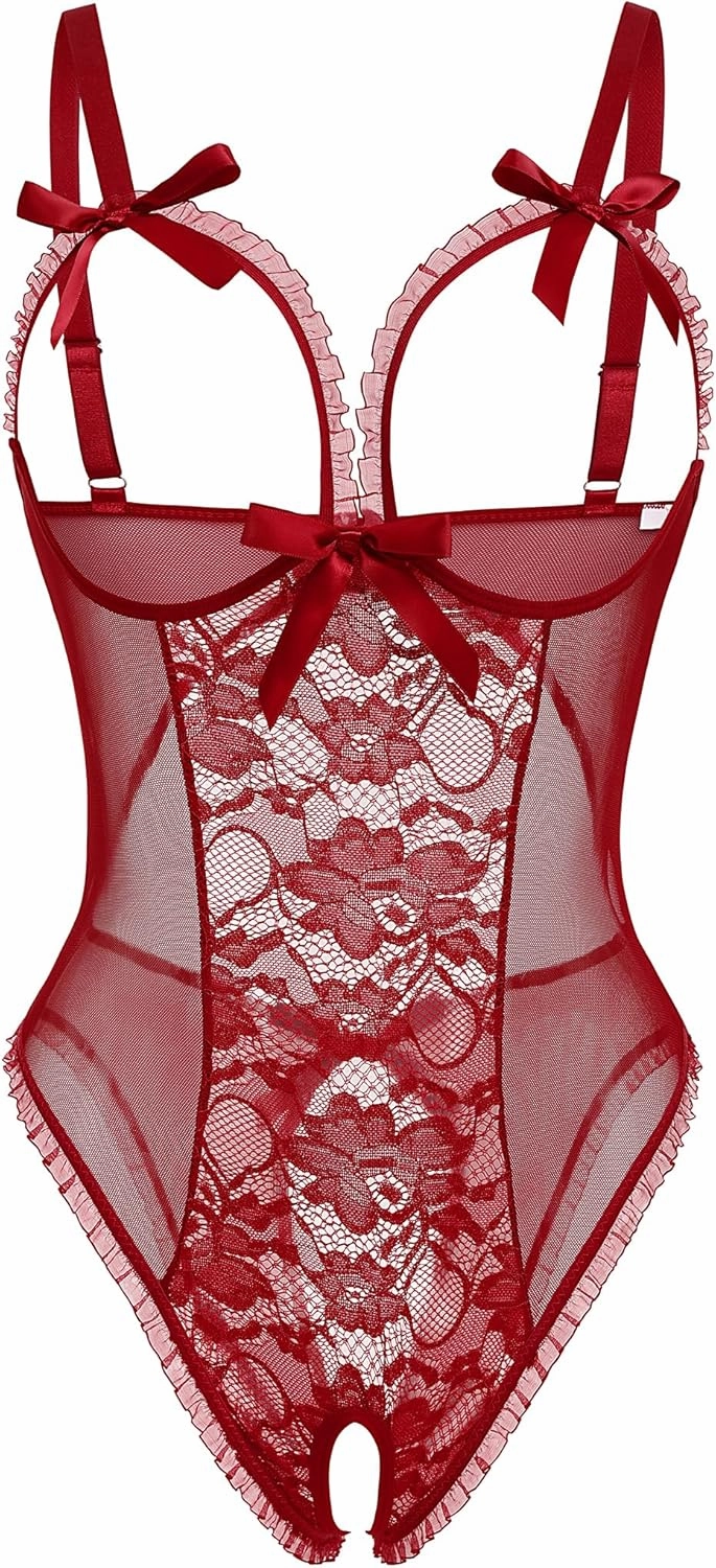 Avidlove Sexy Lingerie for Women One Piece Lace Babydoll Sleepwear Bodysuit