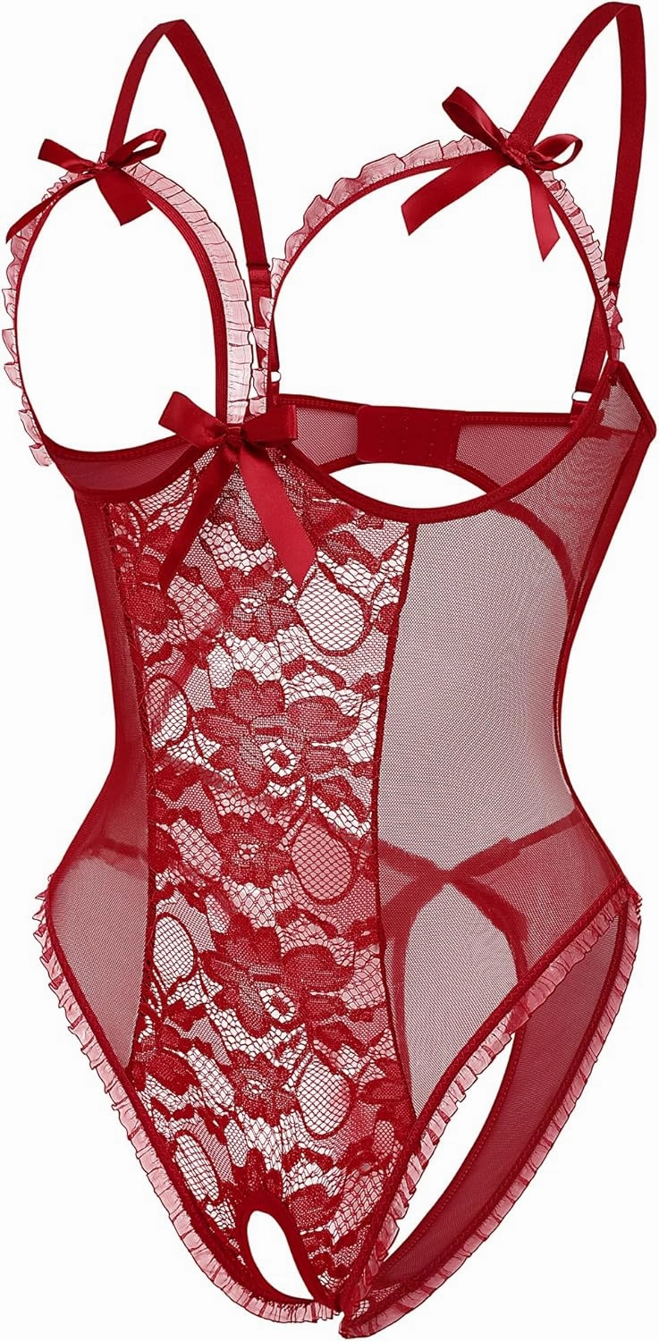 Avidlove Sexy Lingerie for Women One Piece Lace Babydoll Sleepwear Bodysuit